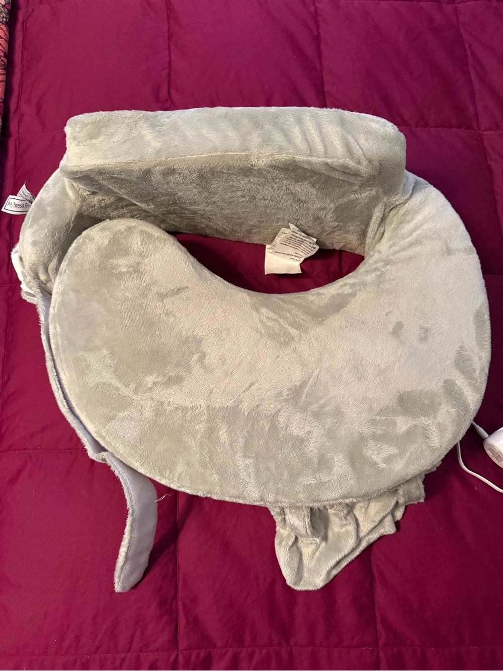 Plush Green Nursing Pillow